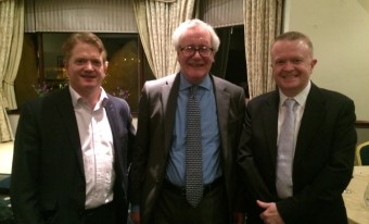 David and Ed Wilkinson with Professor Patrick Minford at the 98th Williams Tarr Anniversary Dinner